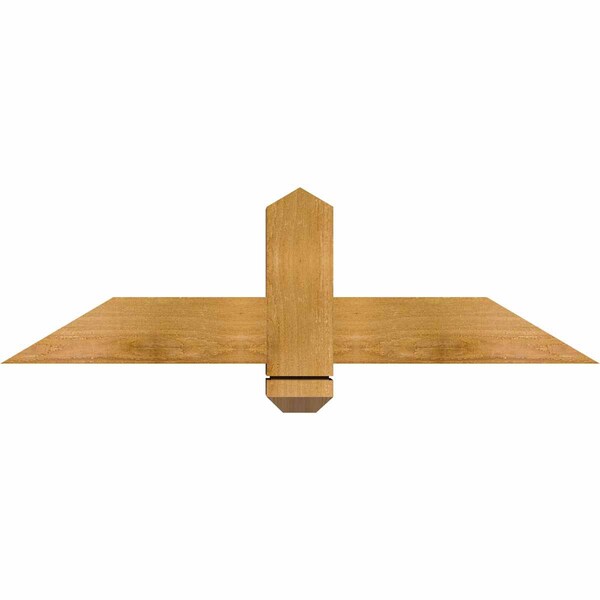 Ekena Millwork Eugene Rough Sawn Timber Gable Bracket, Western Red Cedar, 36"W x 10"H x 4"D x 4"F, 7/12 Pitch GBW036X10X0404EUG00RWR - main